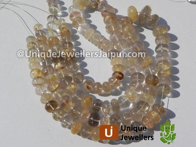 Golden Rutail Plain Roundelle Beads